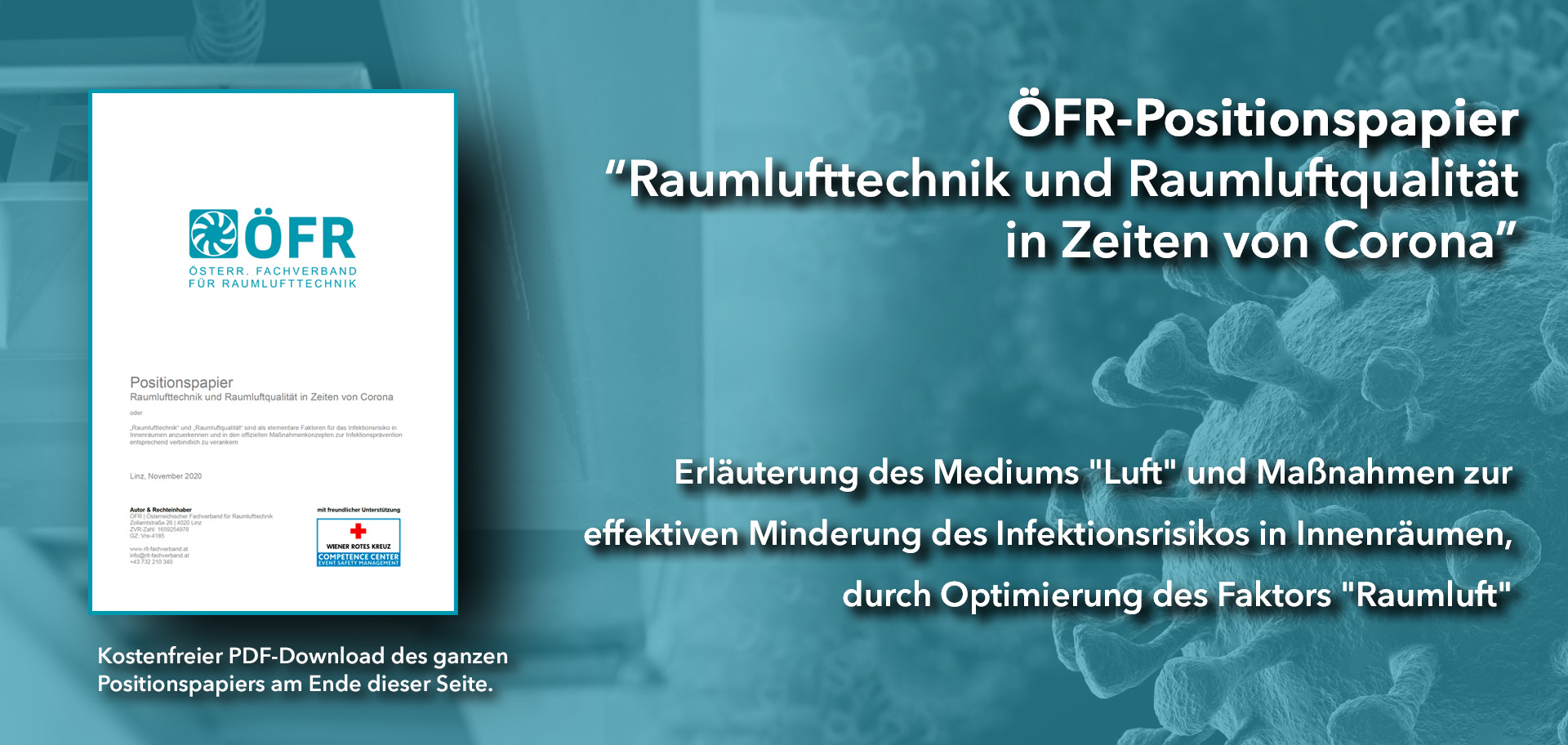 Infektionsrisiko reduzieren durch Lüftungsanlagen